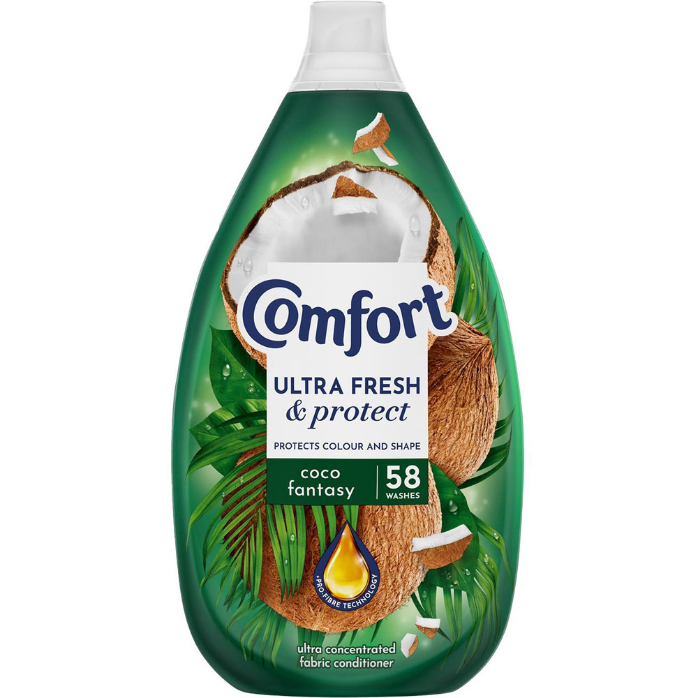 Comfort Ultra Fresh and Protect Coco Fantasy Fabric Conditioner 58 Washes 870ml 6 Pack Image 2