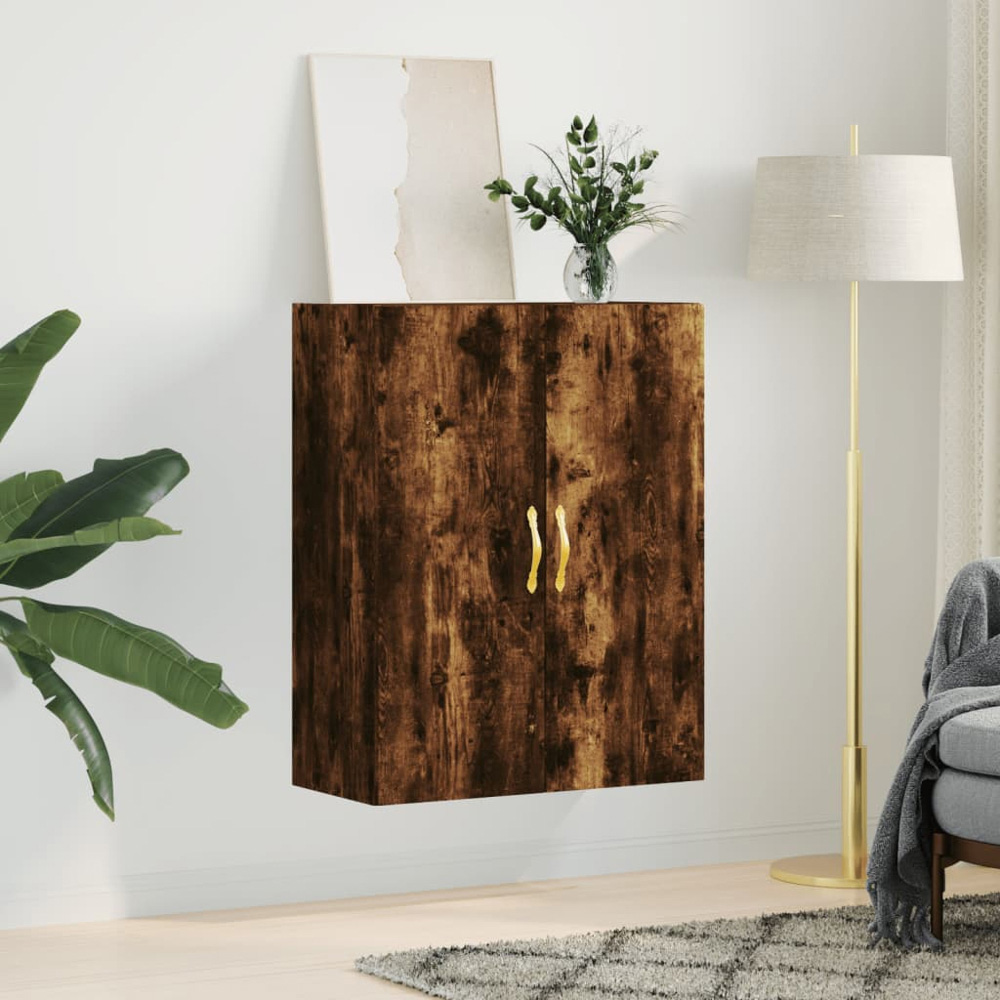 vidaXL 2 Door Smoked Oak Wall Mounted Cabinet Image 3