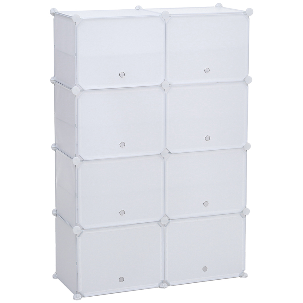 Living And Home Plastic 8 Pcs Stackable Shoe Storage Box Wilko