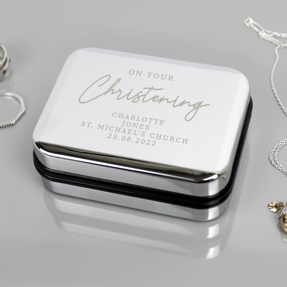 Personalised Memento Personalised Christening Necklace Box Image 3