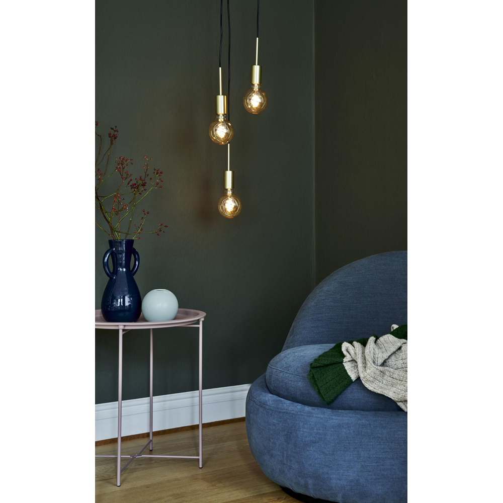 Nordlux Paco E27 3-Spot Brass Pendant Light Image 2