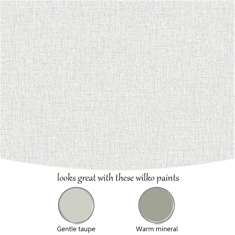 Grandeco Twill Plain Fabric Neutral Textured Wallpaper Image 4
