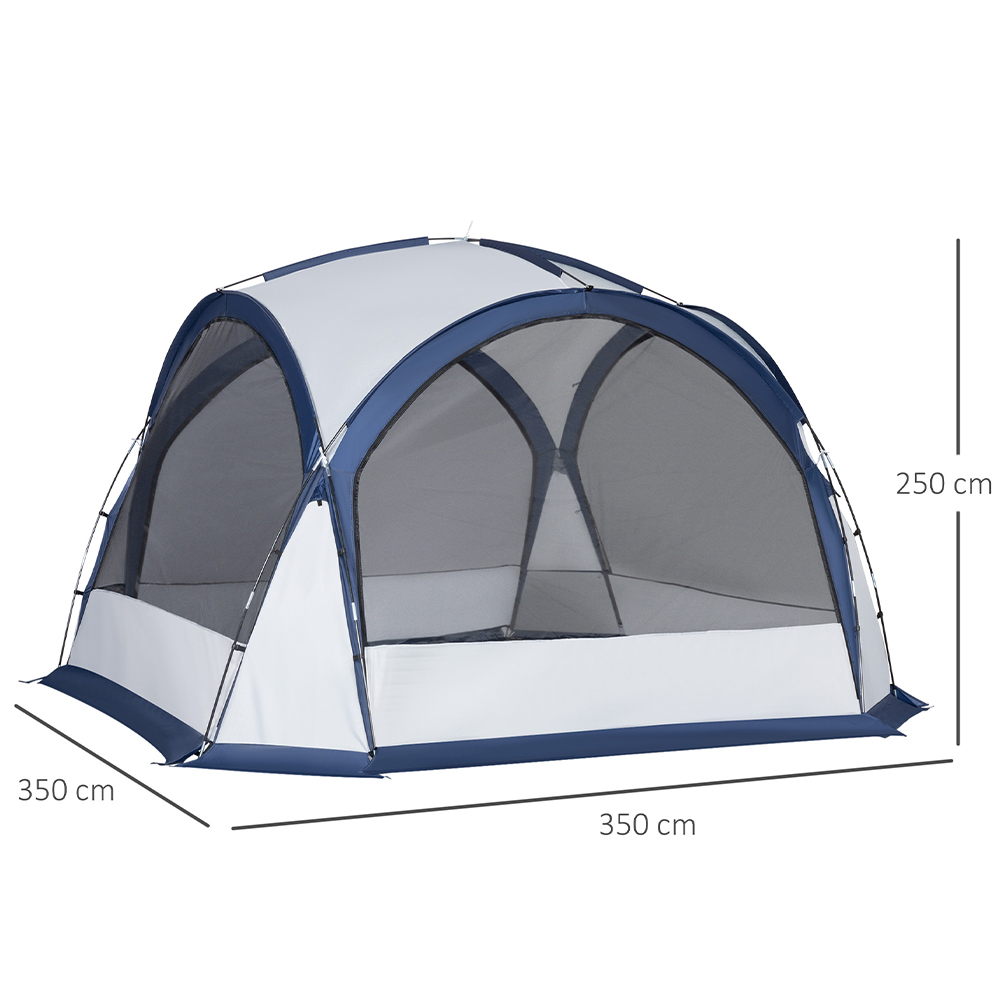 Outsunny 6-8 Person Camping Tent White Image 6