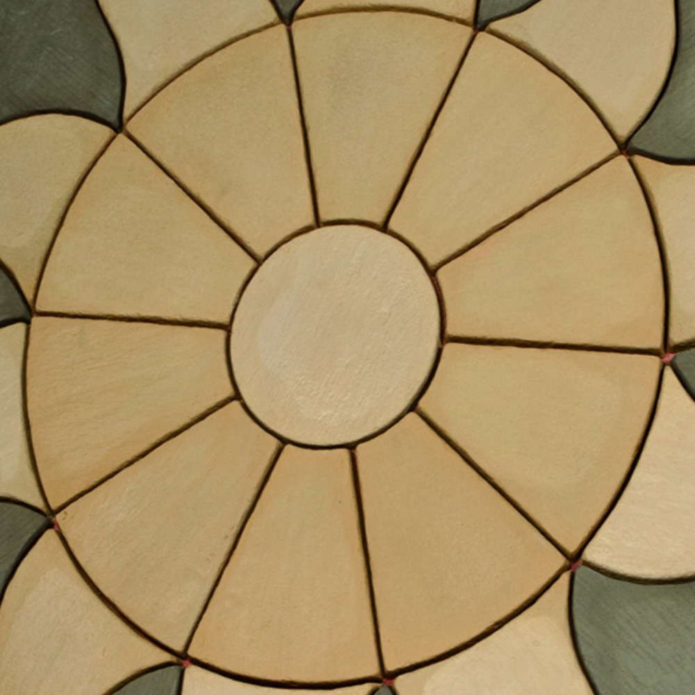 Bowland Stone Aurora Circle Patio Kit 1.8m Antique Grey/Barley Image 3