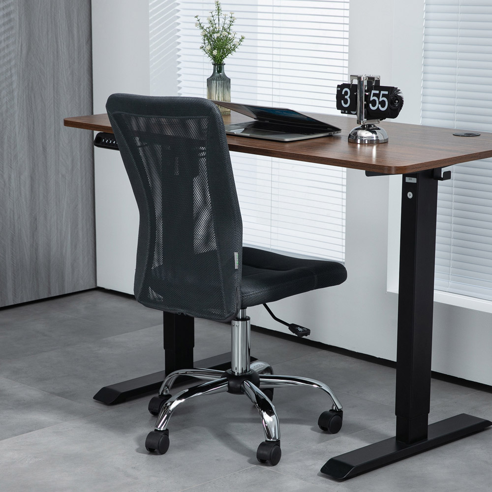 Portland Dark Grey Swivel Office Chair Image 3