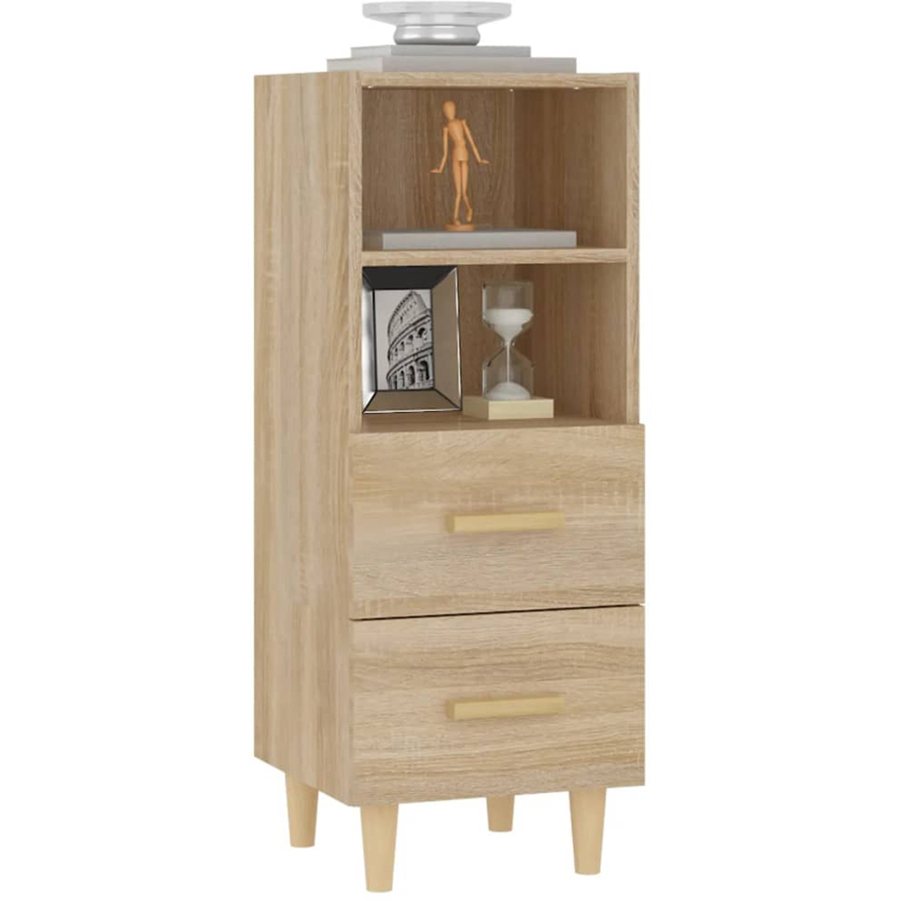 vidaXL 2 Drawer 2 Shelf Sonoma Oak Sideboard Image 4