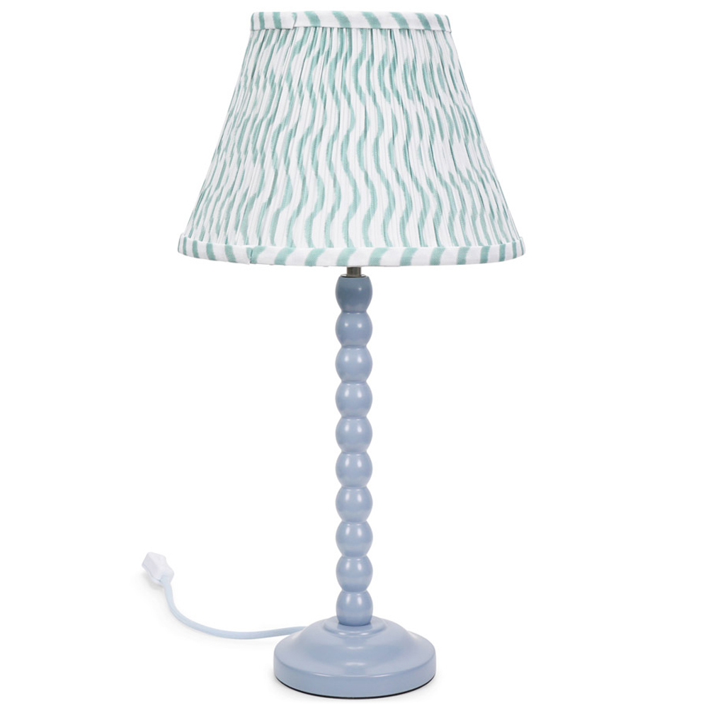 ValueLights Bobbins Green Arrow Shade Powder Blue LED Floor Lamp Image 1