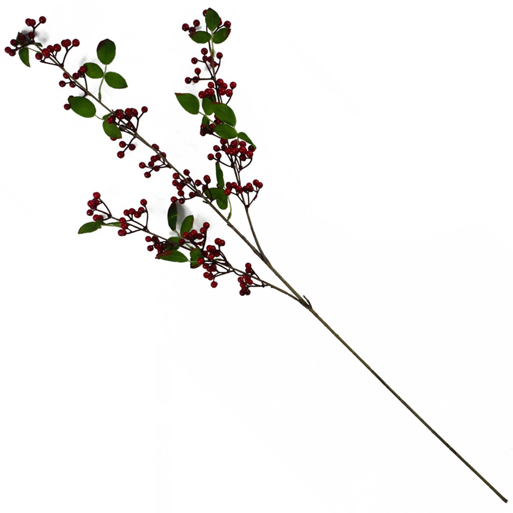 Botanik Red Berry Single Stem Artificial Christmas Spray 80cm 6 Pack Image 5