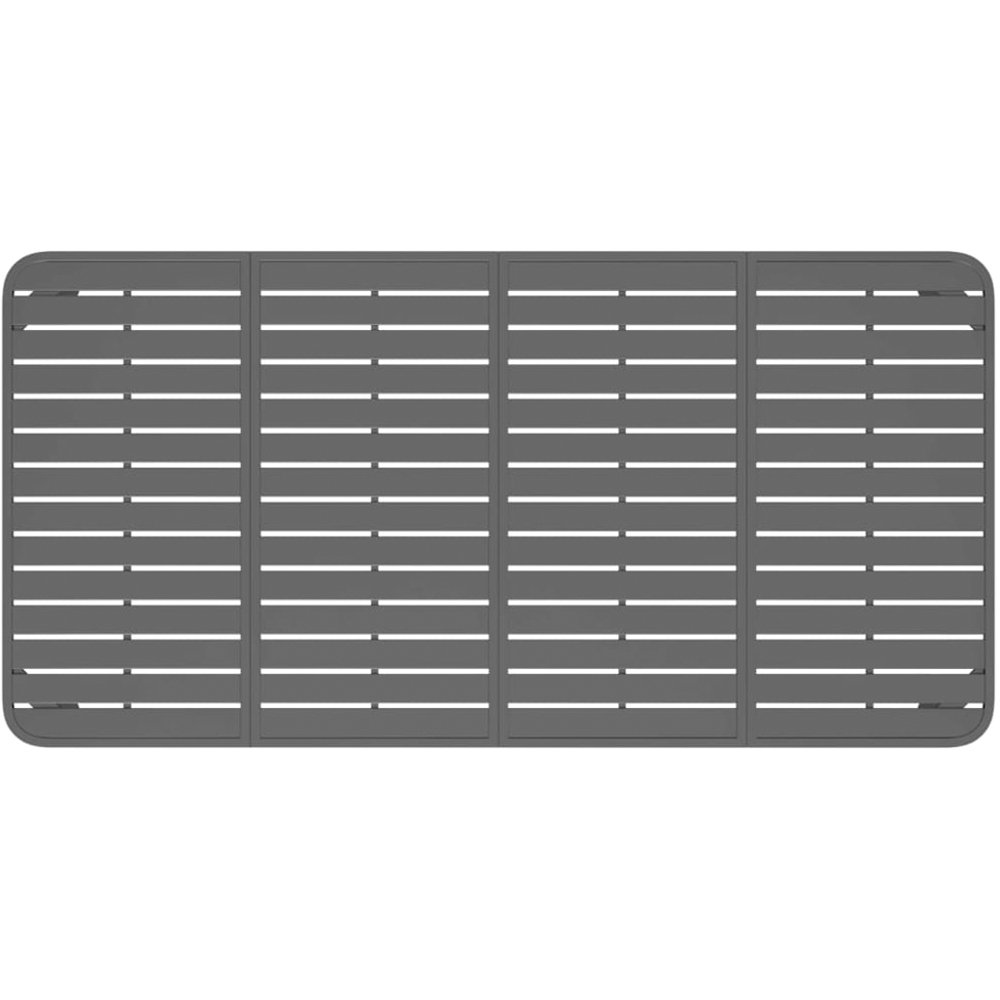vidaXL 8 Seater Anthracite Steel Slatted Rectangular Garden Table Image 5