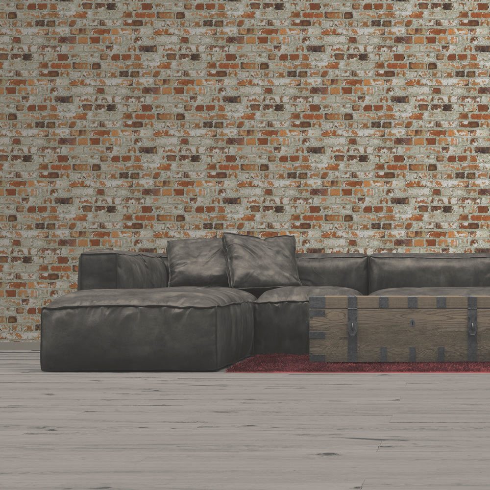 Muriva Loft Red Brick Wallpaper Image 3