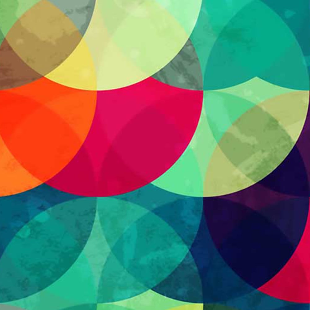 Warren Reed Designer Large Colourful Grunge Circle Pattern Suitcase Image 3