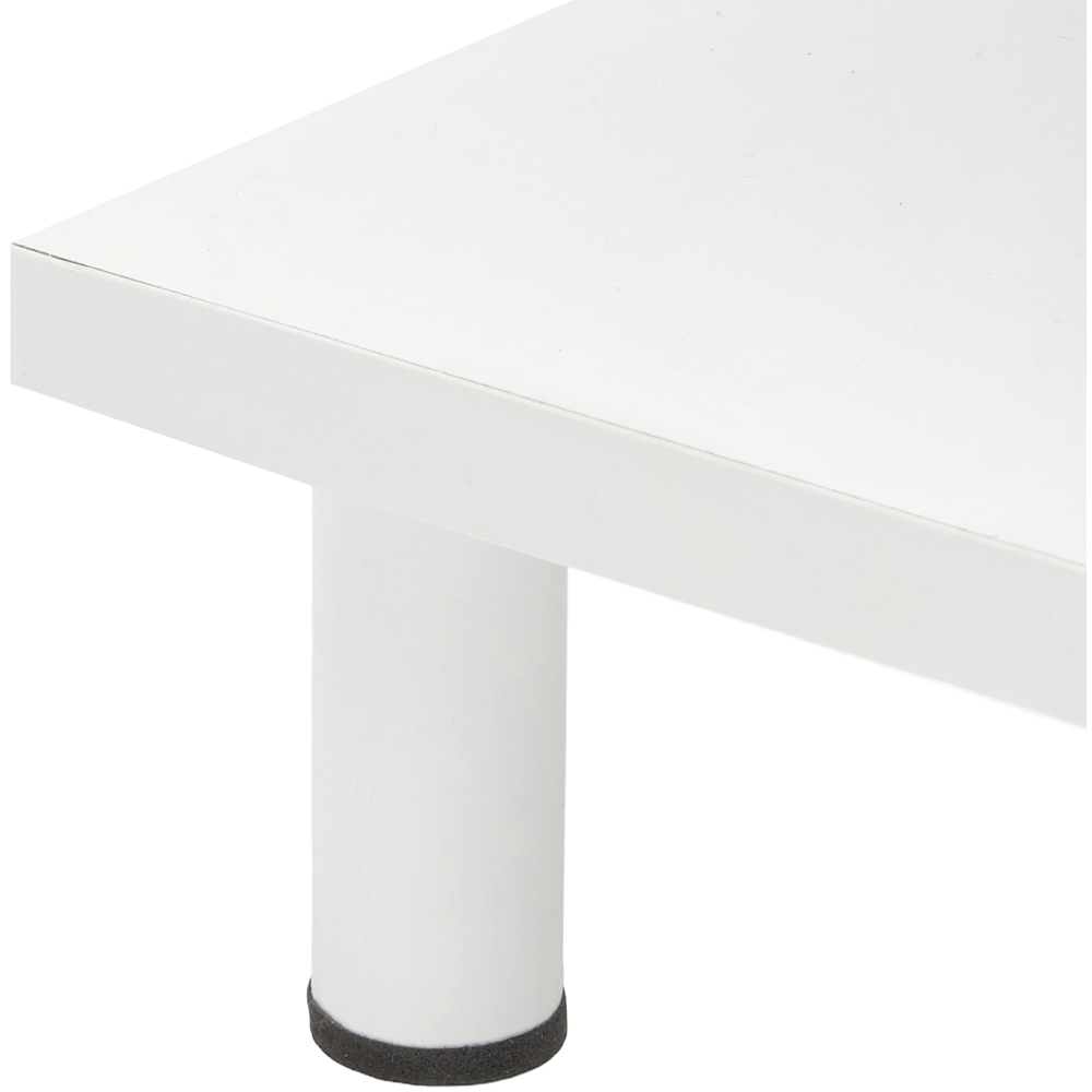 Living and Home 2 Shelf White S-Shaped Side Table Image 6