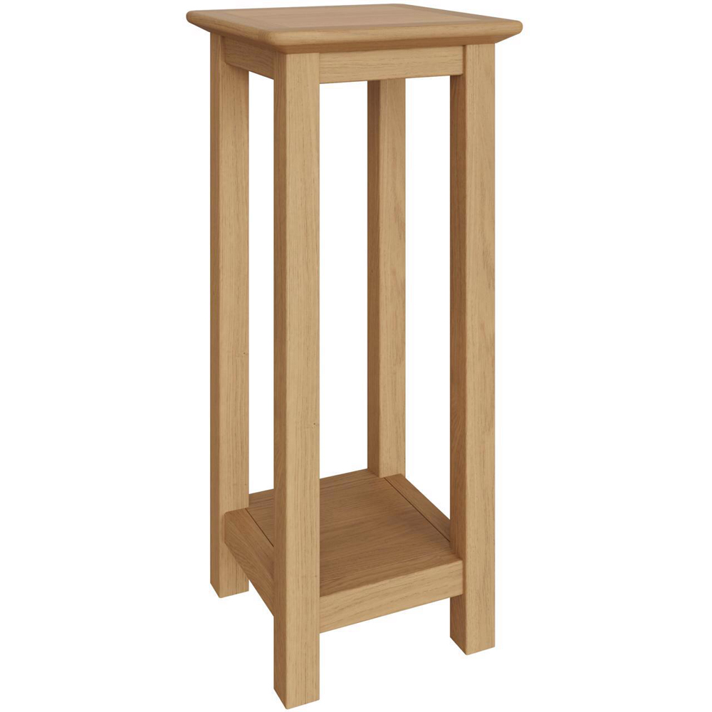 FWStyle Taberno Single Shelf Natural Lacquered Oak Side Table Image 2
