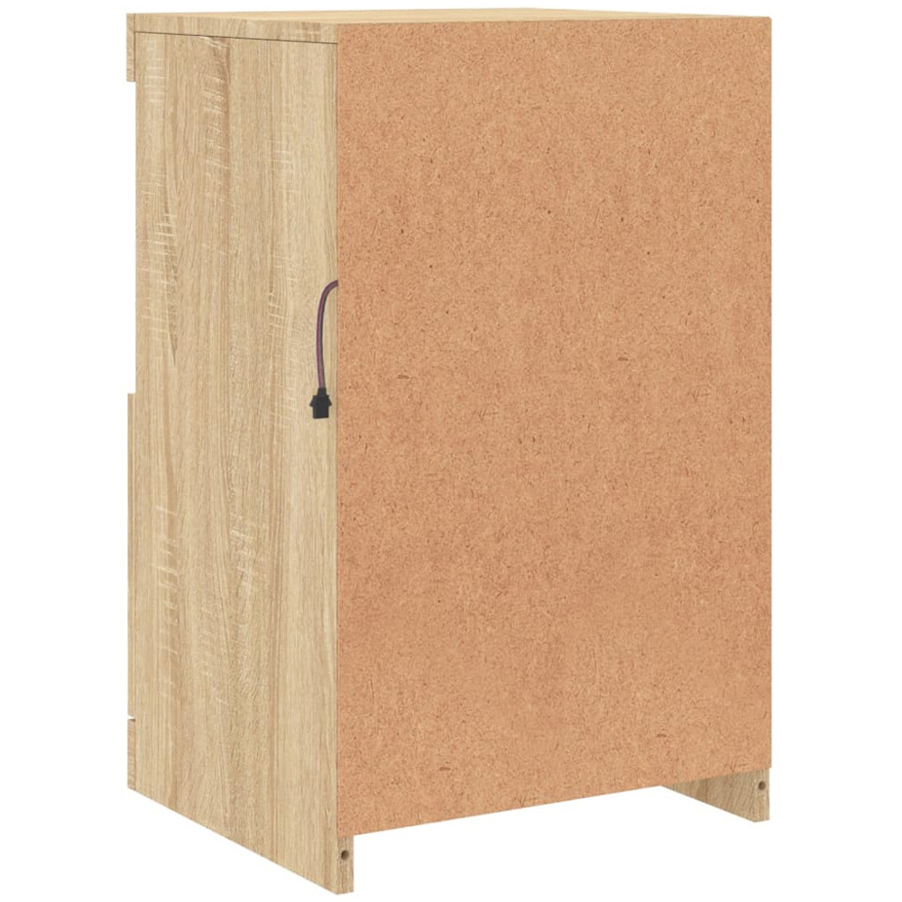 vidaXL Single Door 2 Shelf Sonoma Oak Sideboard with RGB LED Lights Image 7
