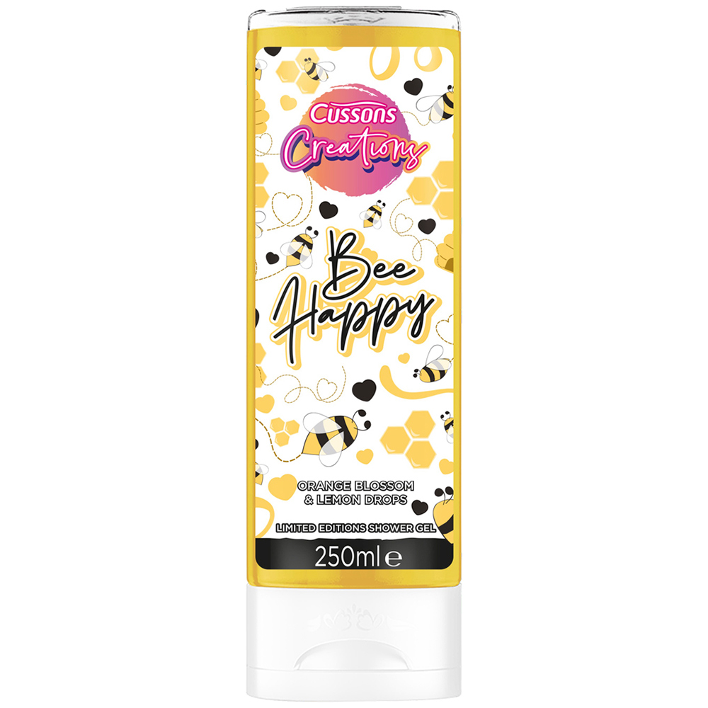 Cussons Creations Bee Happy Orange Blossom and Lemon Drops Shower Gel 250ml Image 1