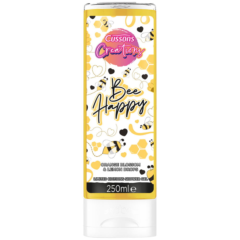 Cussons Creations Bee Happy Orange Blossom and Lemon Drops Shower Gel 250ml Image