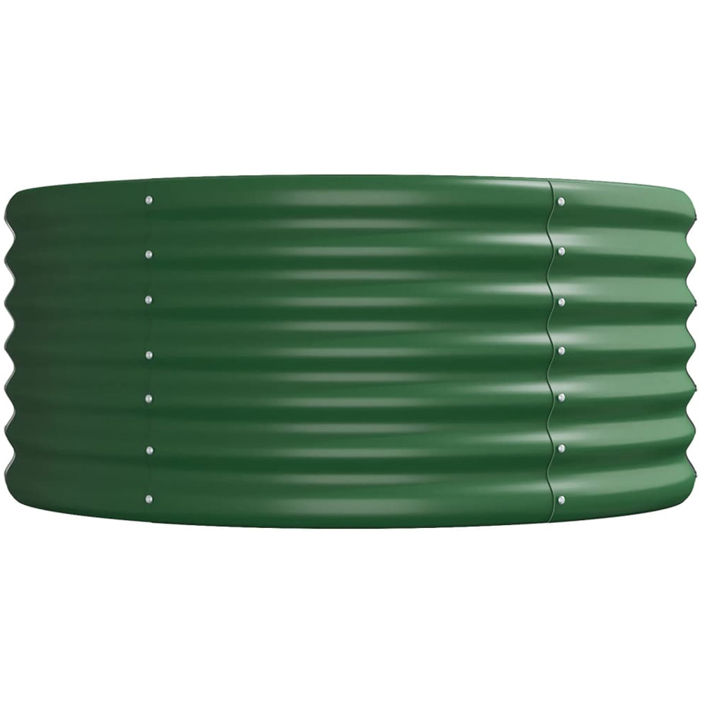 vidaXL Green Galvanised Steel Raised Garden Bed 36 x 80 x 512cm Image 3