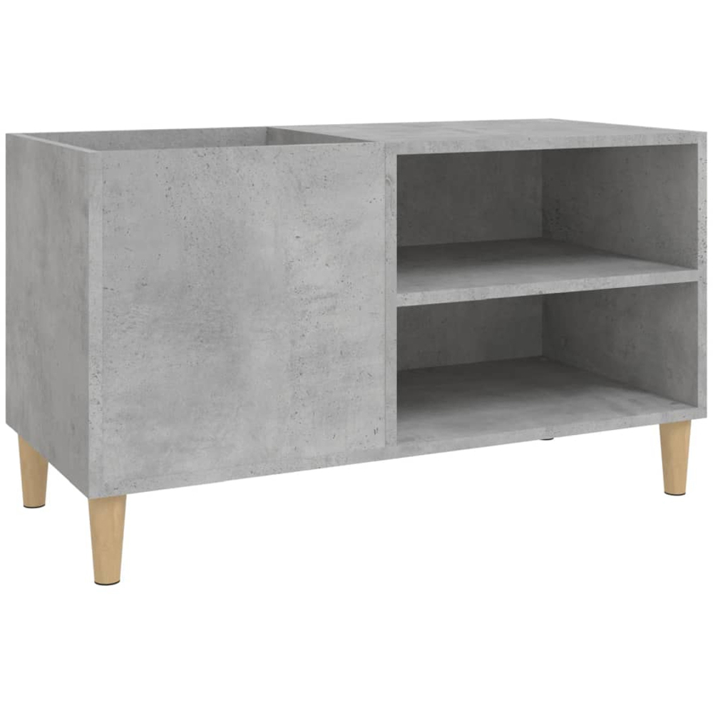 vidaXL 2 Shelf Concrete Grey Record Cabinet Image 2