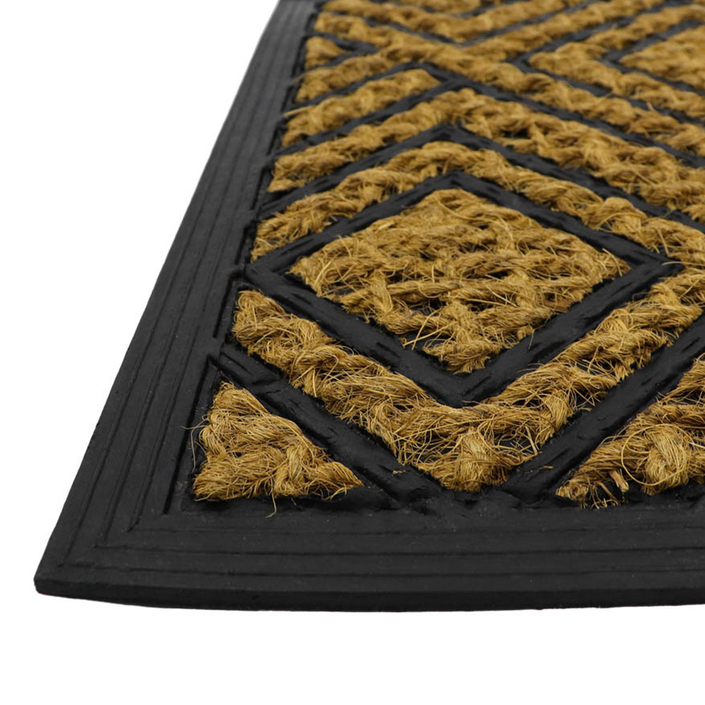 JVL Alba Diamond Woven Scraper Doormat 40 x 60cm Image 4