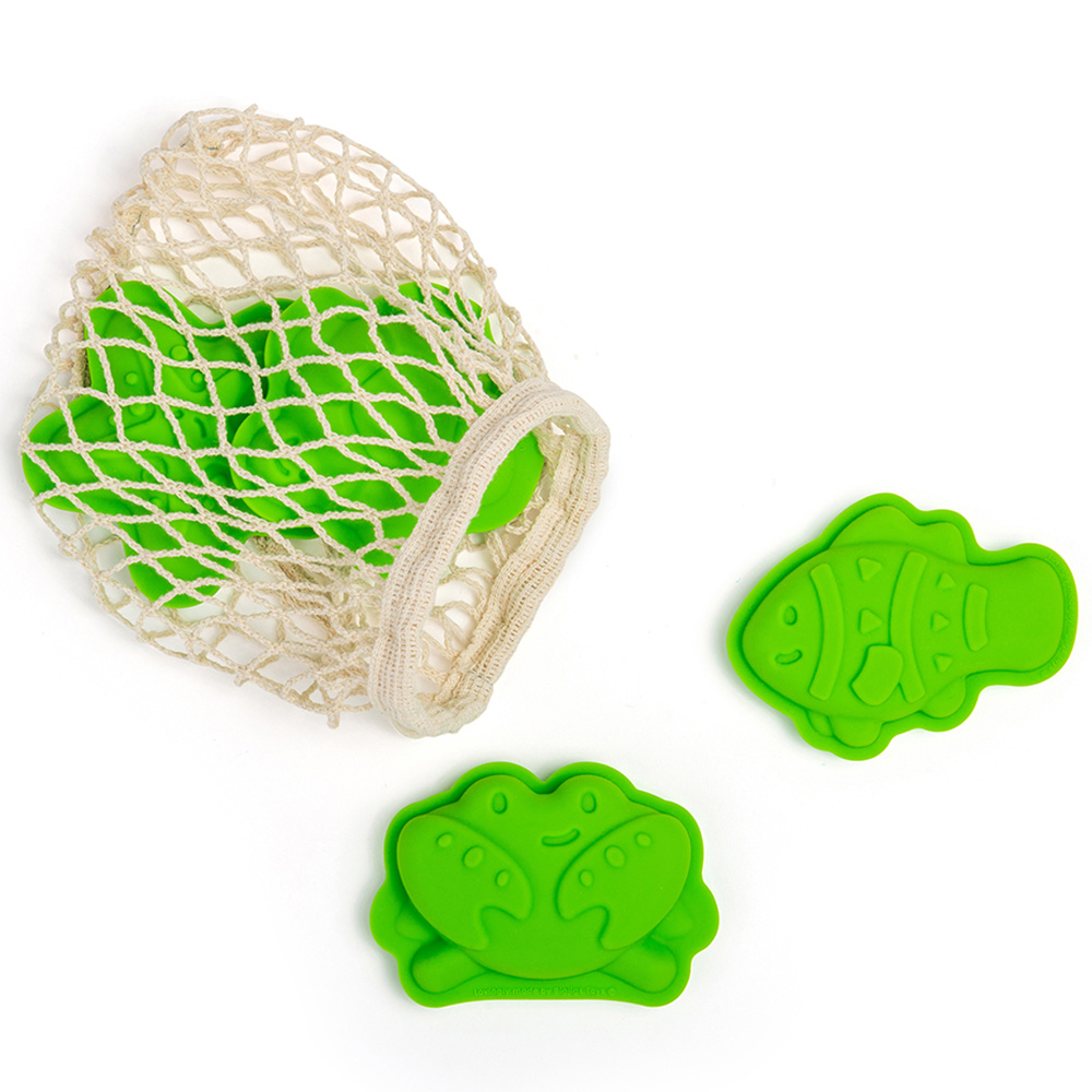 Bigjigs Toys Silicone Beach Set Meadow Green Image 4