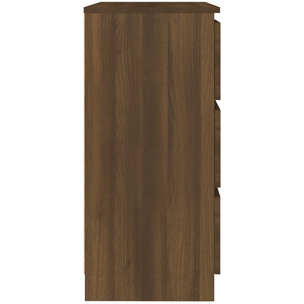 vidaXL 3 Drawer Brown Oak Sideboard Image 4