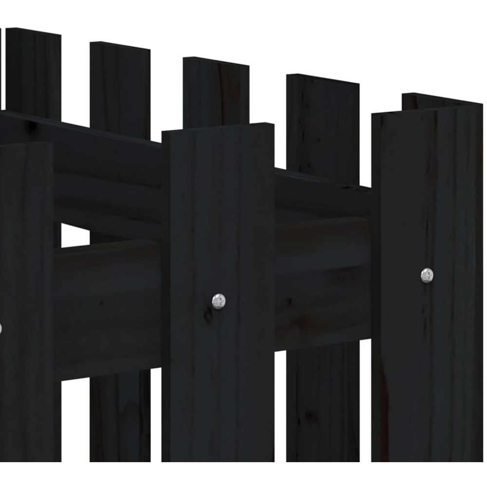 vidaXL Black Pine Wood Raised Garden Bed 70 x 50 x 200cm Image 6