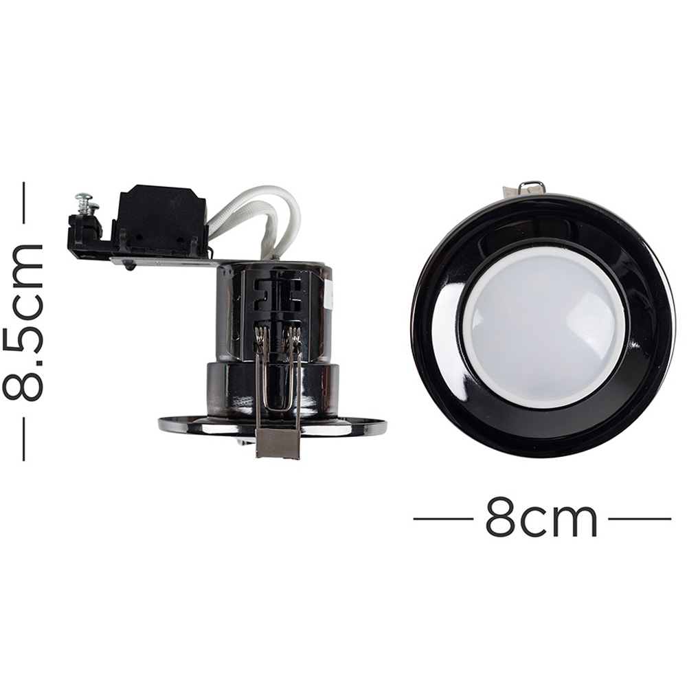 ValueLights Black Chrome Warm White LED Ceiling Downlight 6 Pack Image 5