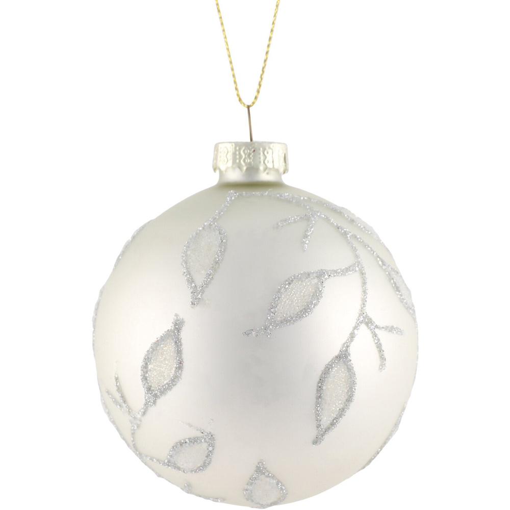Leaf Design Bauble Champagne - Champagne Image 2