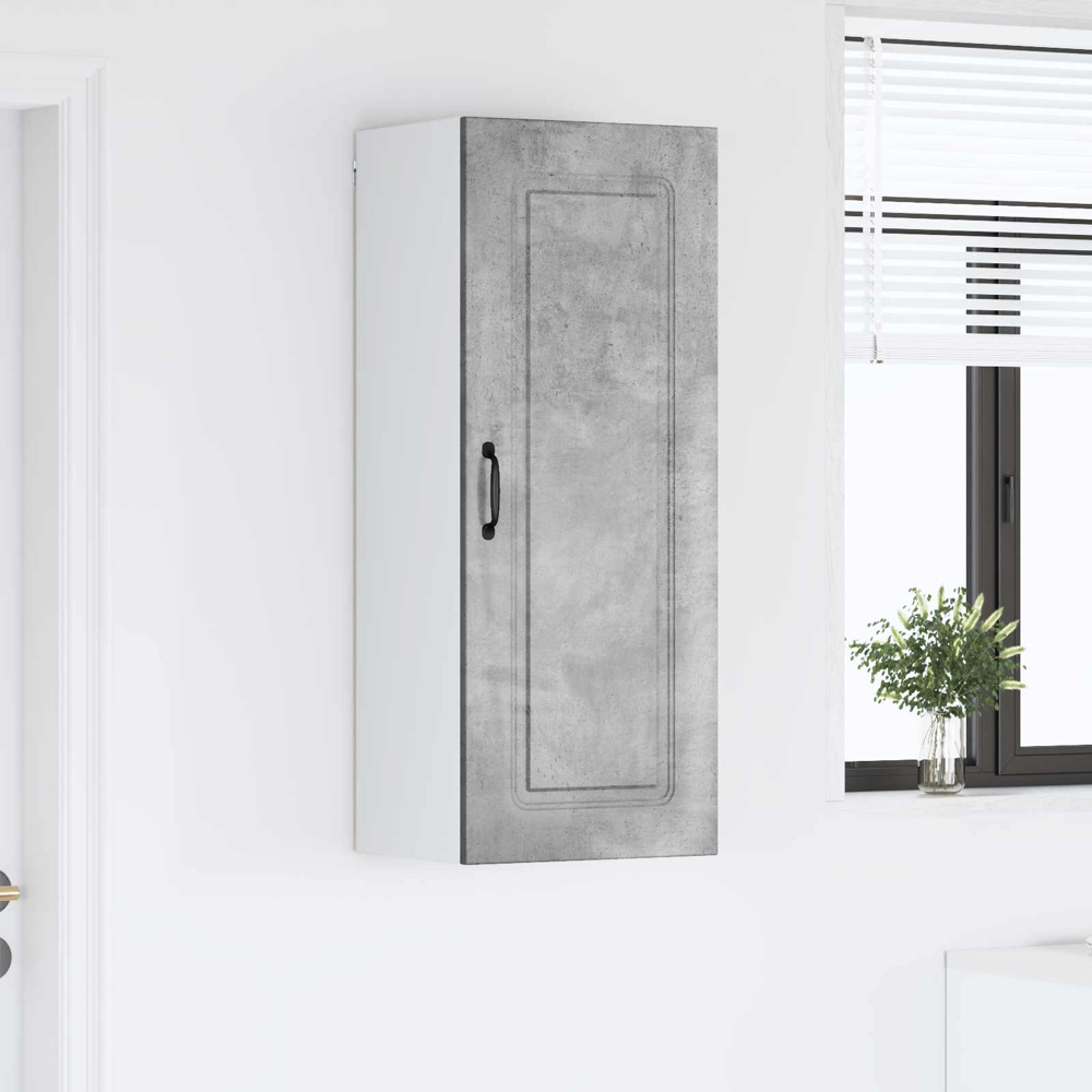 vidaXL Single Door Concrete Grey Kitchen Wall Cabinet Image 9
