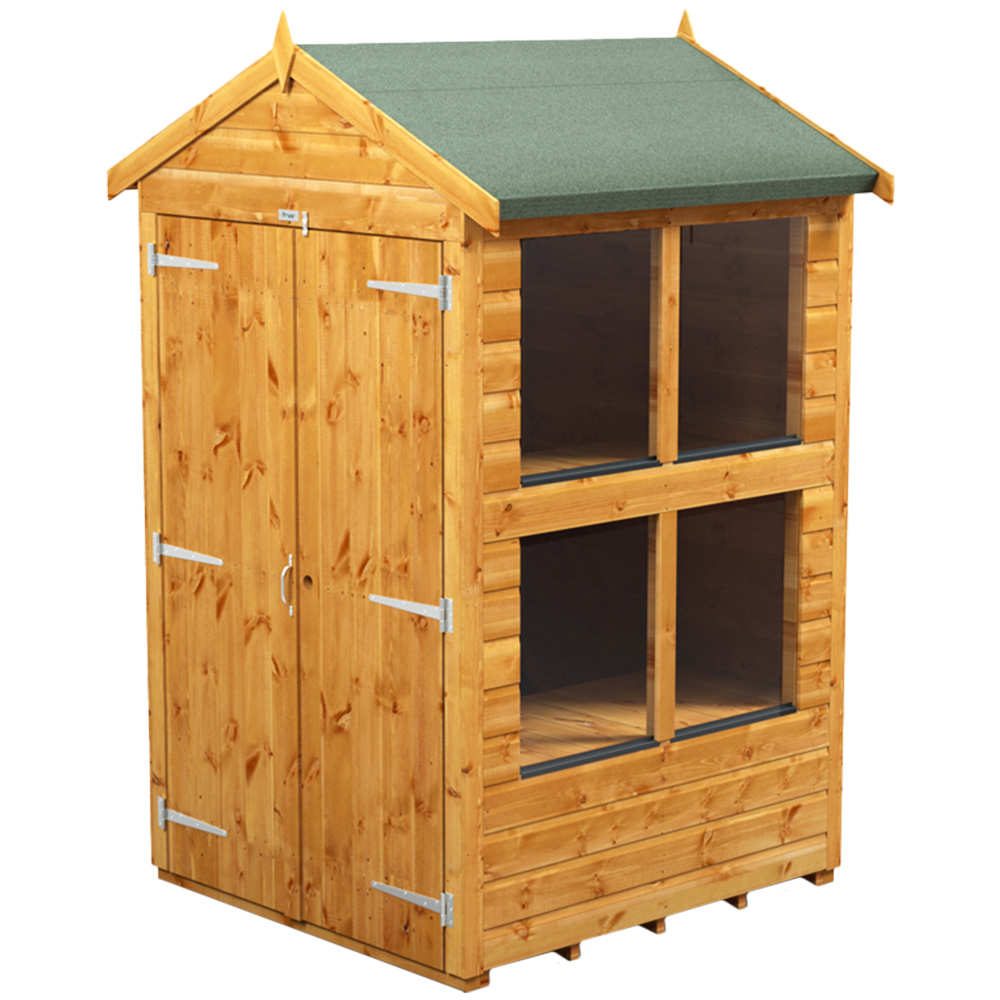 Power Sheds 4 x 4ft Double Door Apex Potting Shed Image 1