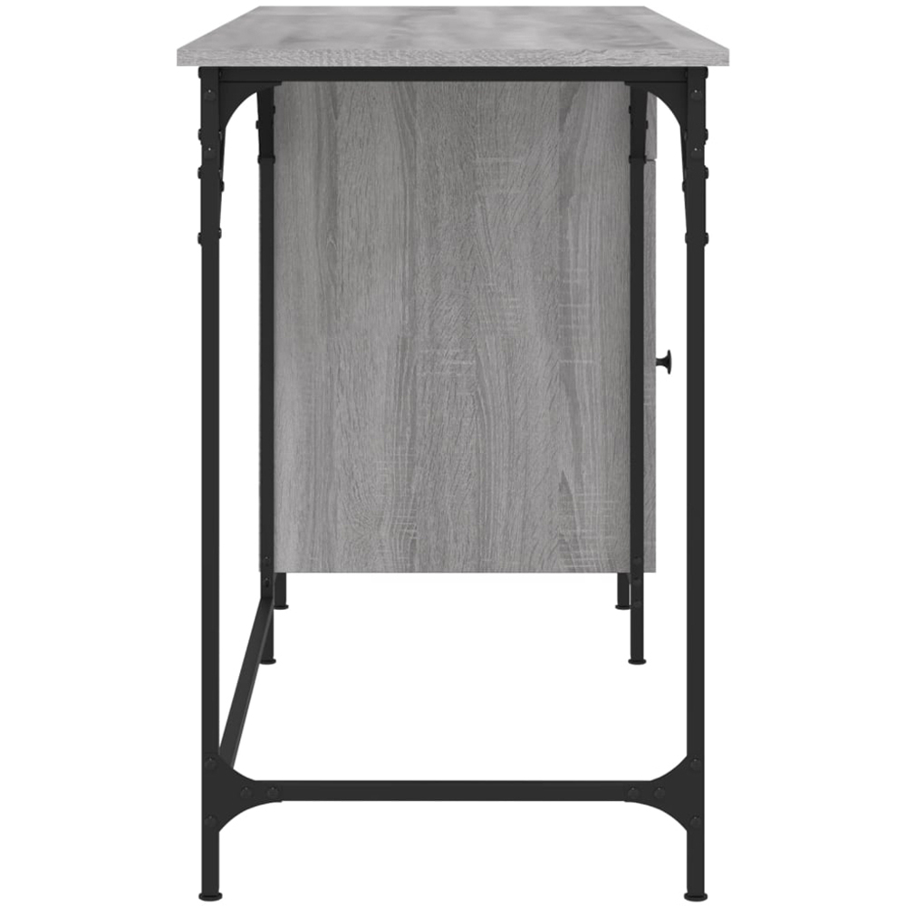 vidaXL Single Door Single Drawer Computer Desk Grey Sonoma Image 6