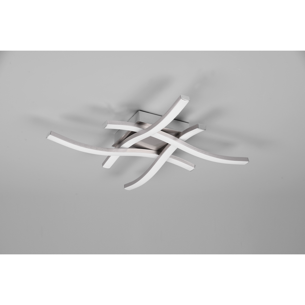 TRIO Route Matt Nickel 4 Light LED Ceiling Light Image 4