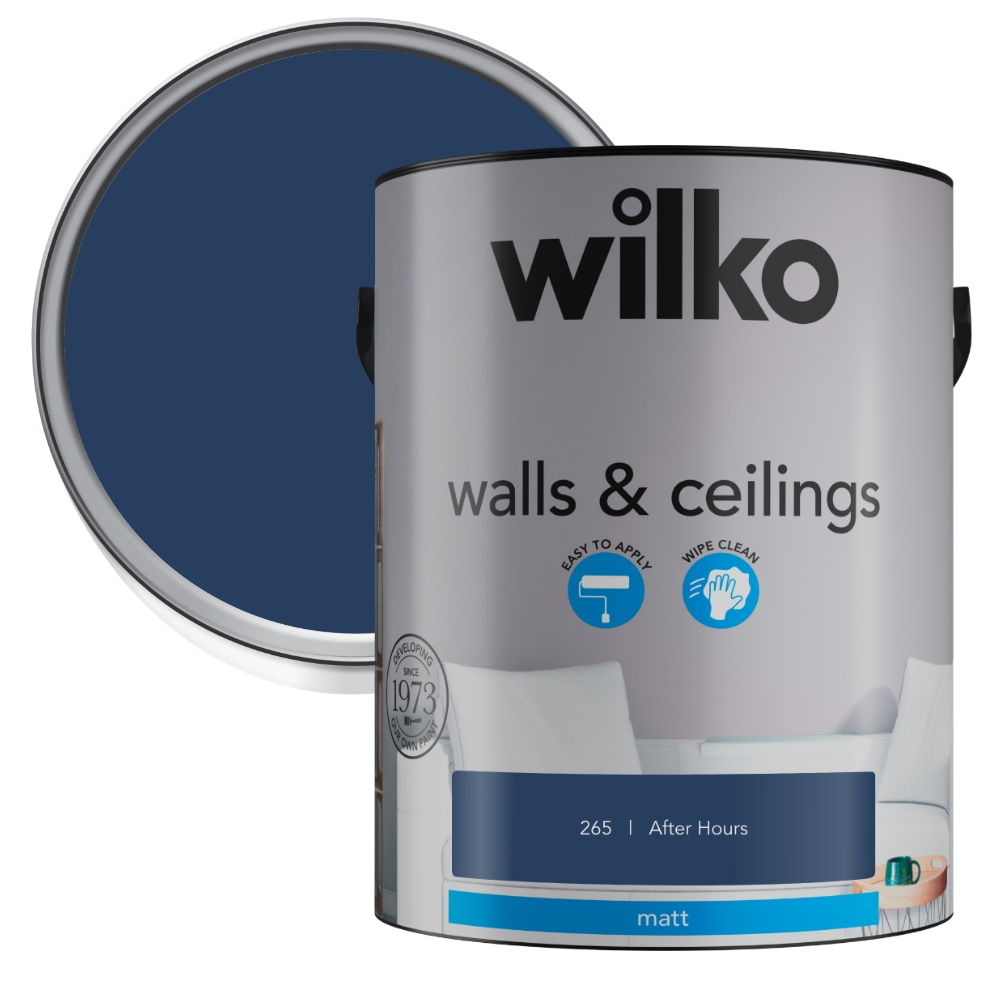 Wilko Walls & Ceilings After Hours Matt Emulsion Paint 5L Image 1