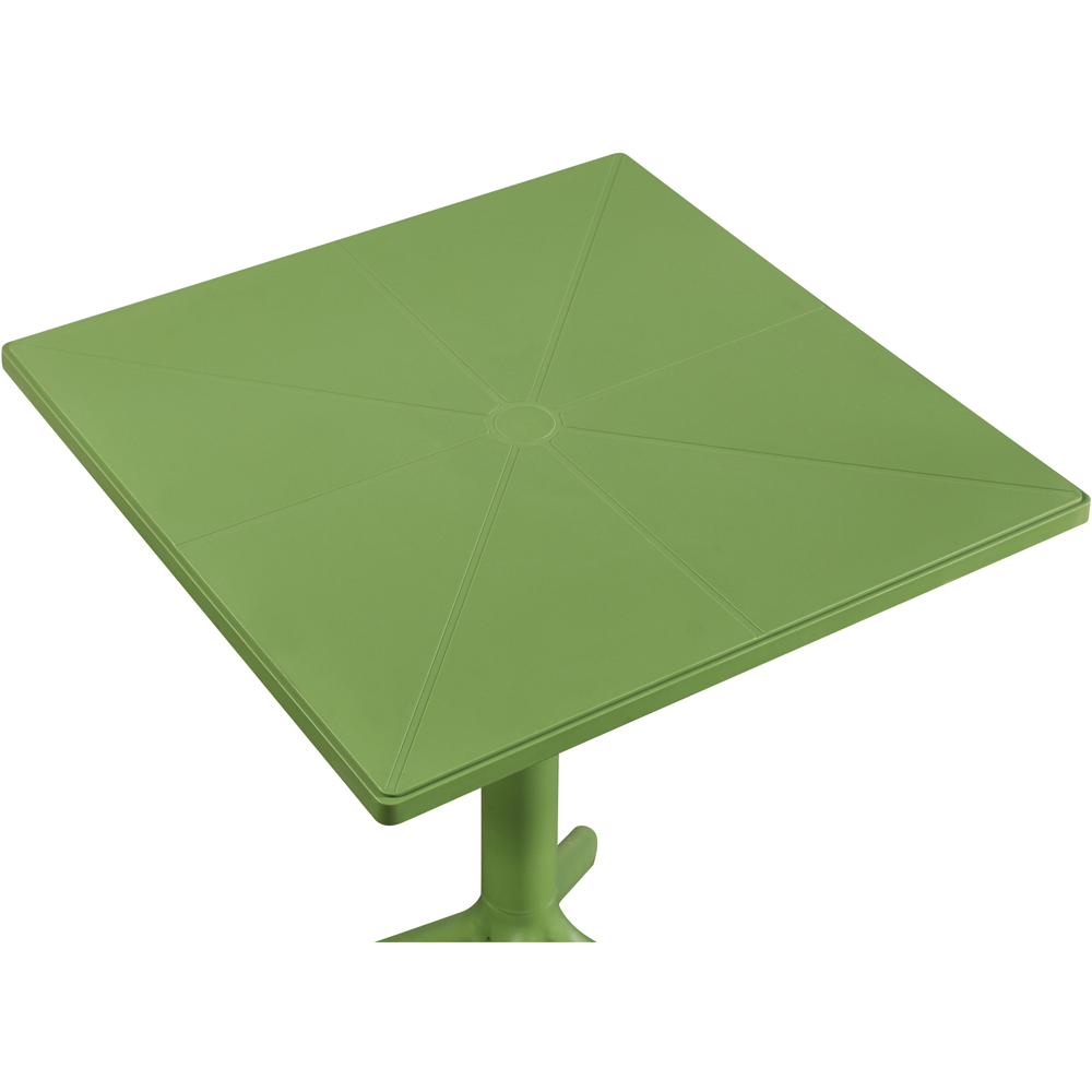 Core Products 2 Seater Moss Green Square Plastic Garden Bistro Table Image 3
