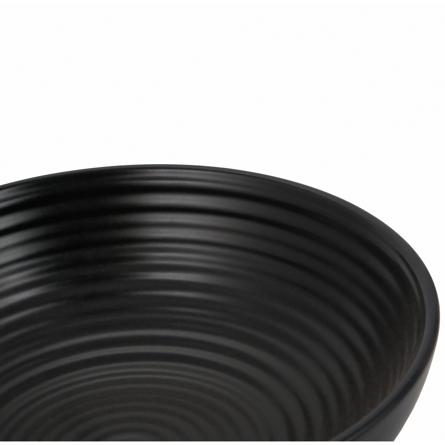 Nera Ribbed Pasta Bowl - Black Image 2