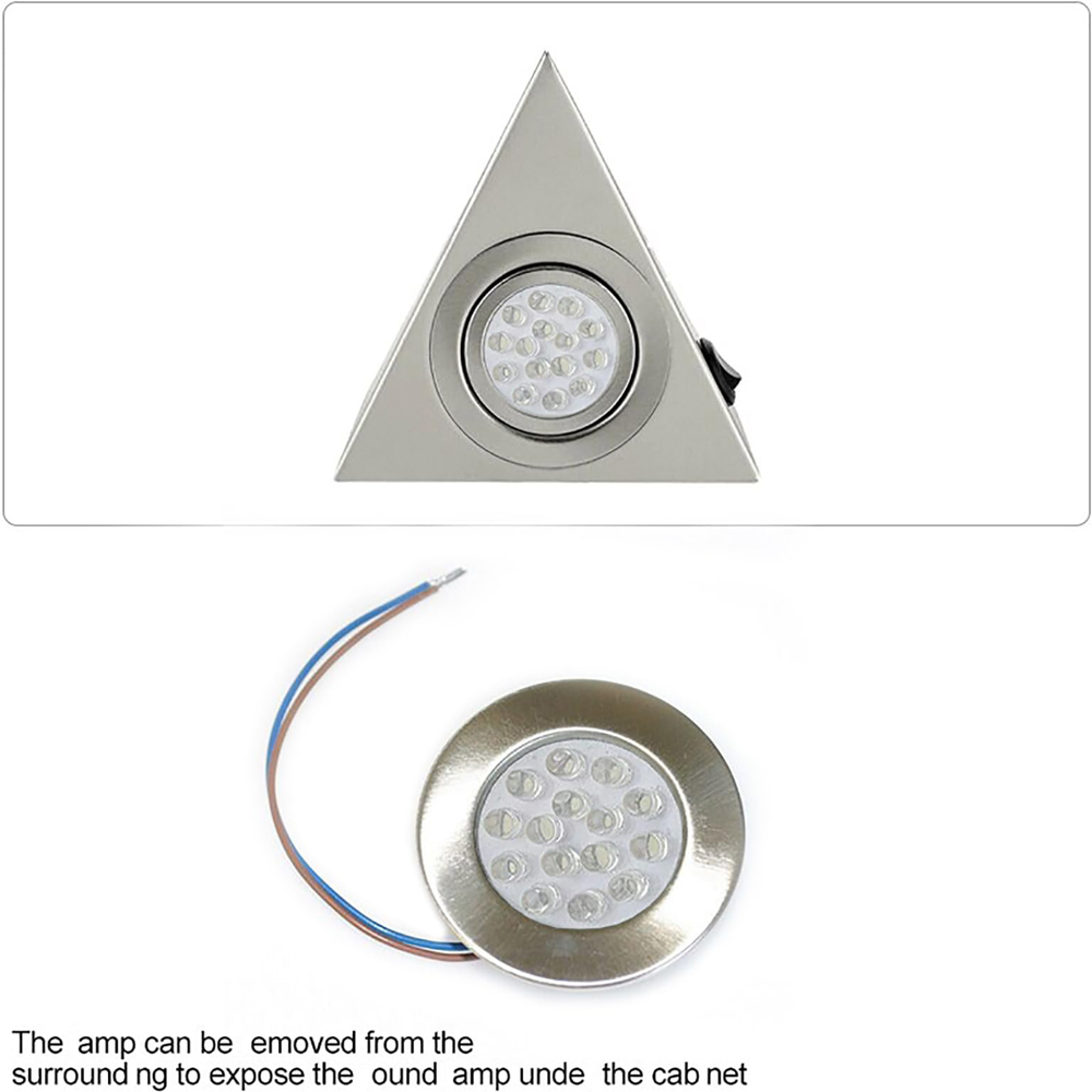 ATEK Warm White LED Triangle Under Cabinet Light Image 4