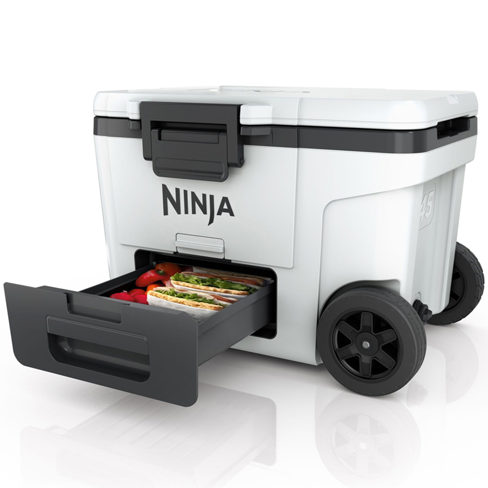 Ninja FrostVault Cloud White Wheeled Cooler with Dry Zone 45QT 42L Image 9