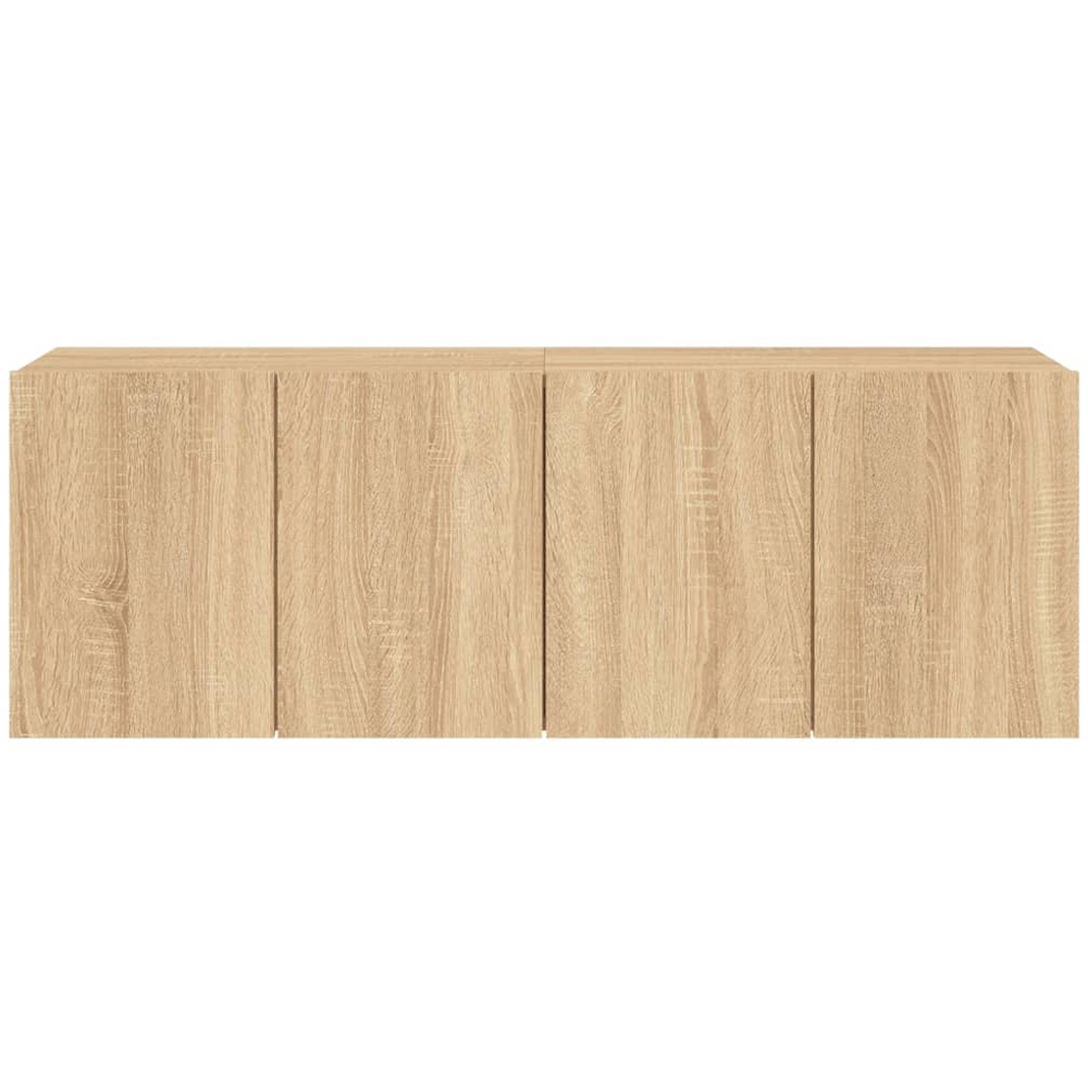 vidaXL 2 Door Sonoma Oak Wall Mounted TV Cabinet Set of 2 Image 7