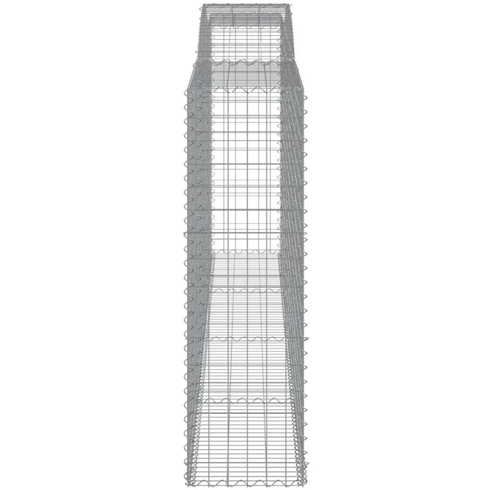 vidaXL Silver Galvanised Iron Arched Gabion Basket 400 x 50 x 160/180cm 5 Pack Image 3