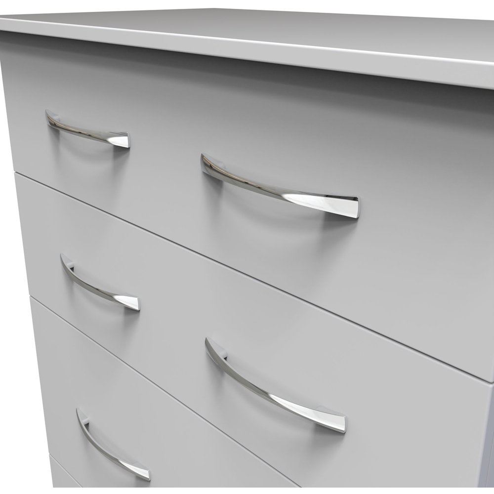 Crowndale Avon 4 Drawer Matt White Deep Chest of Drawers Ready Assembled Image 5