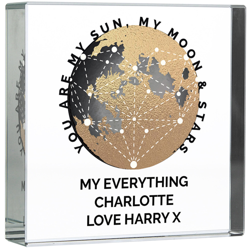 Personalised Memento Personalised You Are My Sun My Moon Crystal Token Image 1