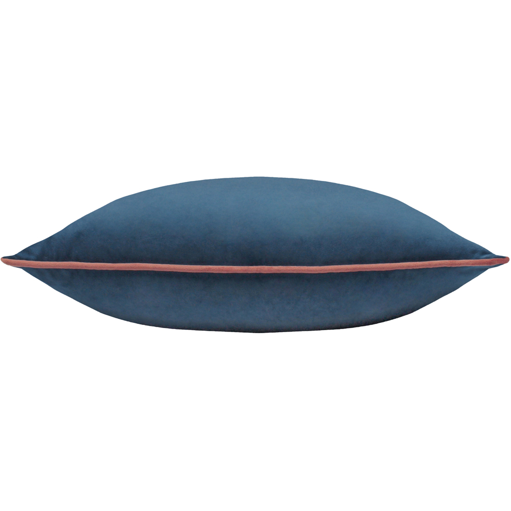 Furn Meridian Petrol and Blush Velvet Cushion 45 x 45cm Image 3