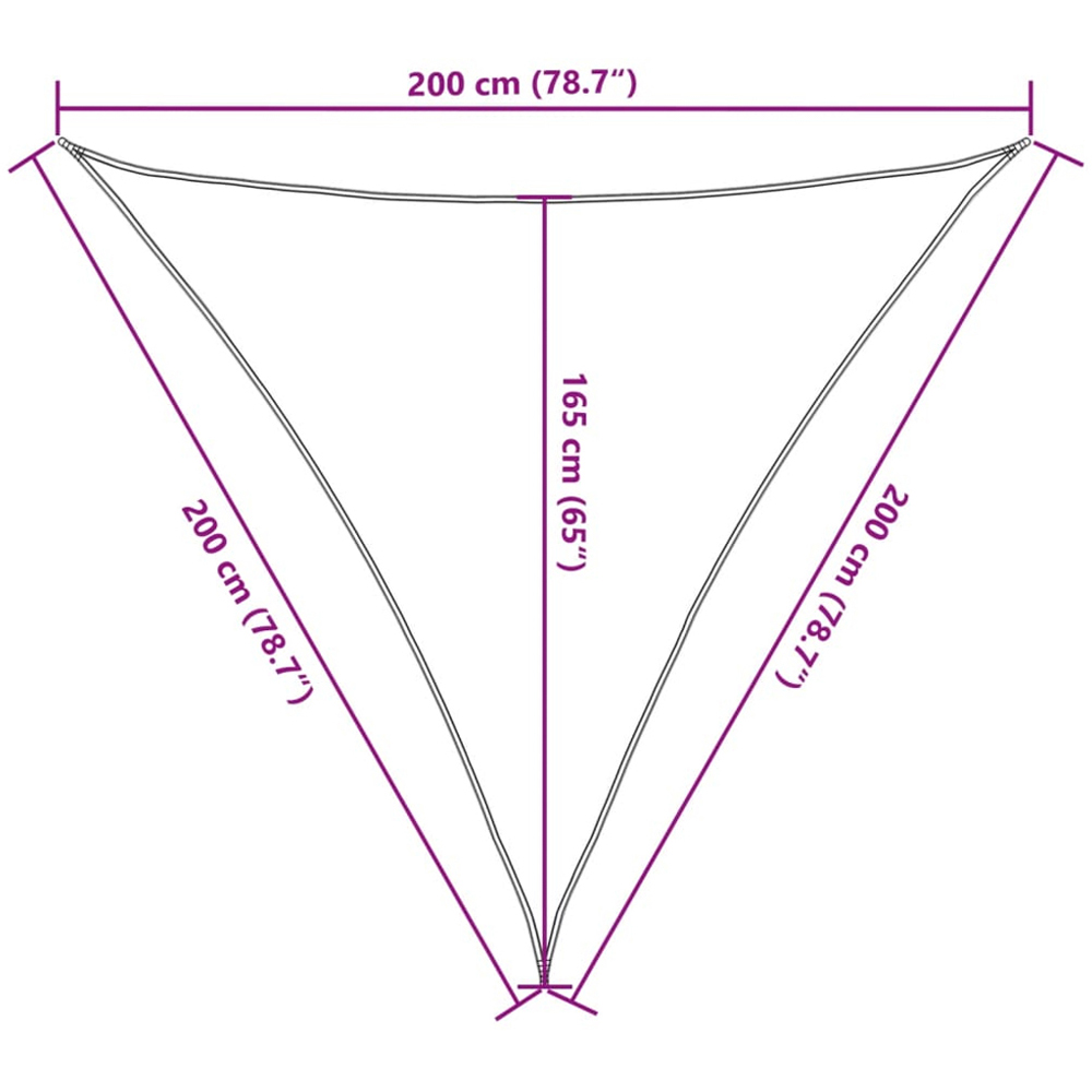 vidaXL White Triangular Sun Shade Sail 2 x 2 x 2m Image 8