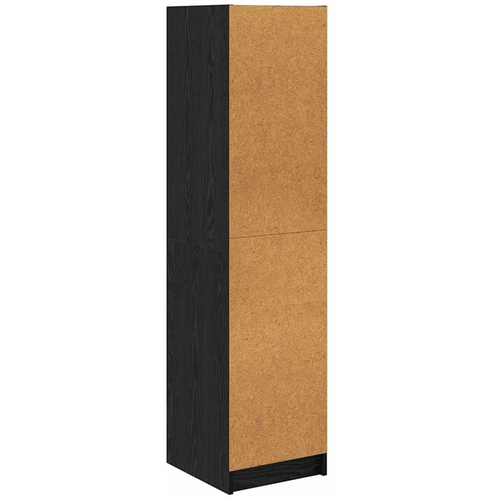 vidaXL 2 Glass Door 4 Shelf Black Oak Slim Highboard Image 8
