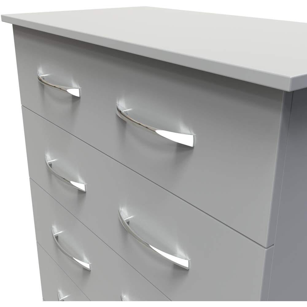 Crowndale Avon 5 Drawer Dusk Grey Chest of Drawers Ready Assembled Image 5