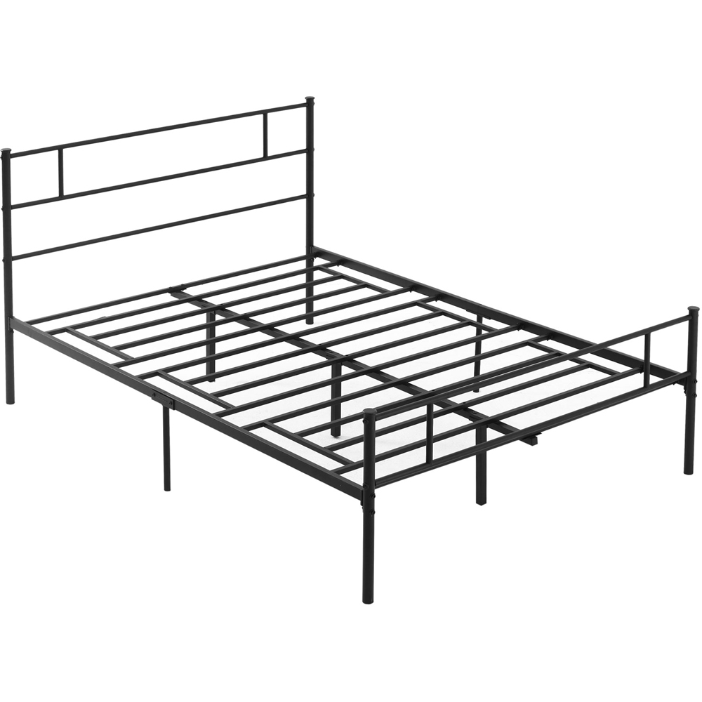 Portland Double Black Metal Bed Frame Image 2
