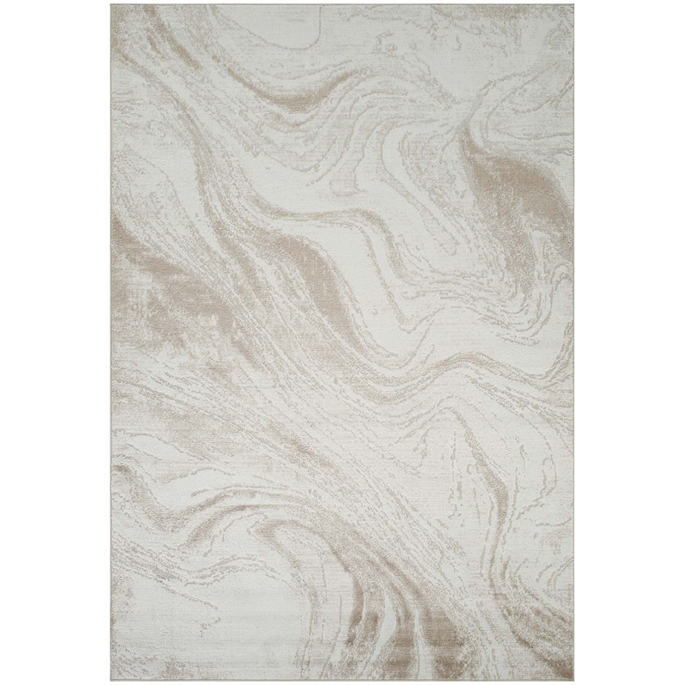 Desire Rugs Perla Beige Modern Abstract Action Resin Design Rug 60 x 220cm Image 1