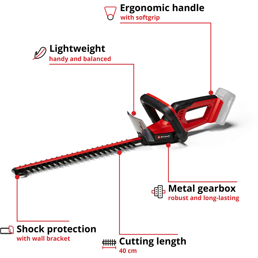 Einhell Power X-Change GC-CH 18/40 Li Solo Cordless Hedge Trimmer Image 9