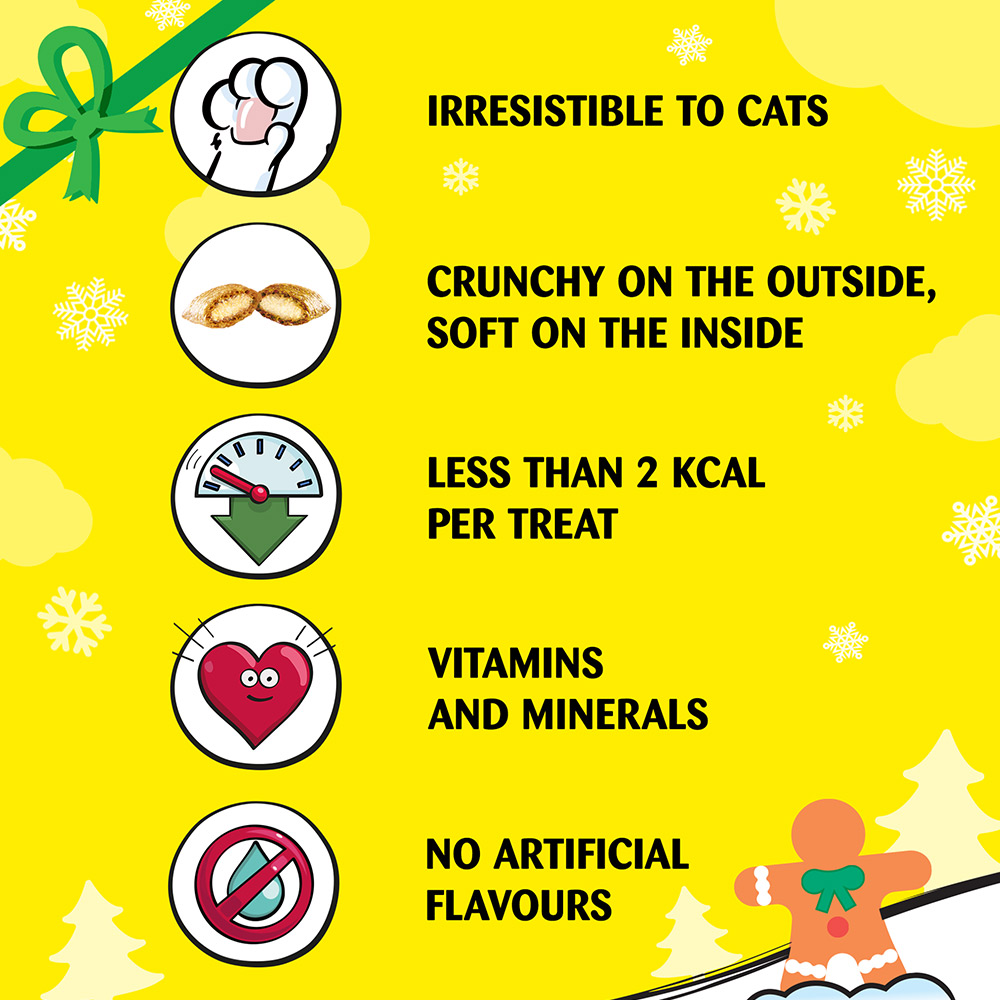 Dreamies Christmas Gift Variety Stocking Adult Cat Treats 5 x 30g Image 5