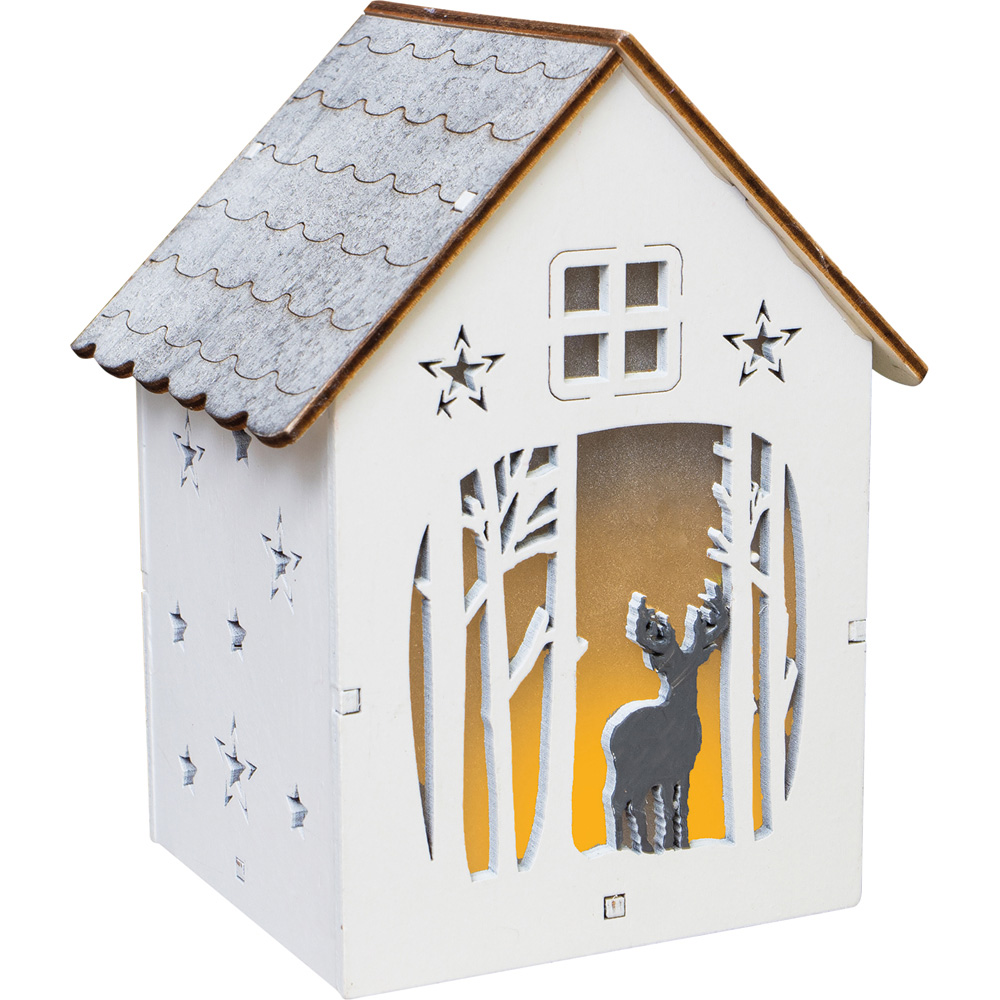St Helens White Wooden Ornamental House Image 1